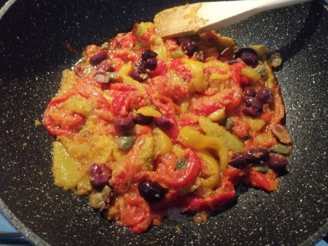 Braciole al ragu con peperoni a gratin