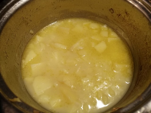 Risotto con baccala crema di cime di rapa e patate