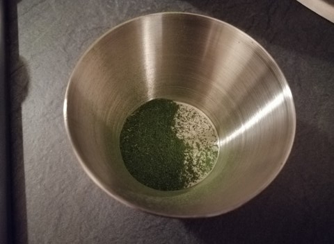 Risotto con baccala crema di cime di rapa e patate