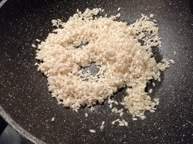 Risotto con baccala crema di cime di rapa e patate