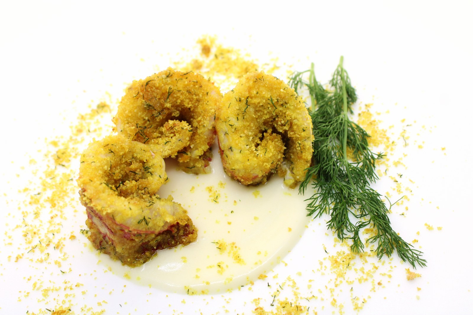 Involtini di triglia ammuddicati con scorzetta di cedro finocchietto selvatico e curcuma su salsa di cedro