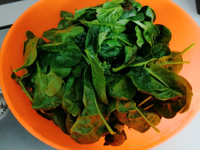 Risotto con spinaci e gorgonzola