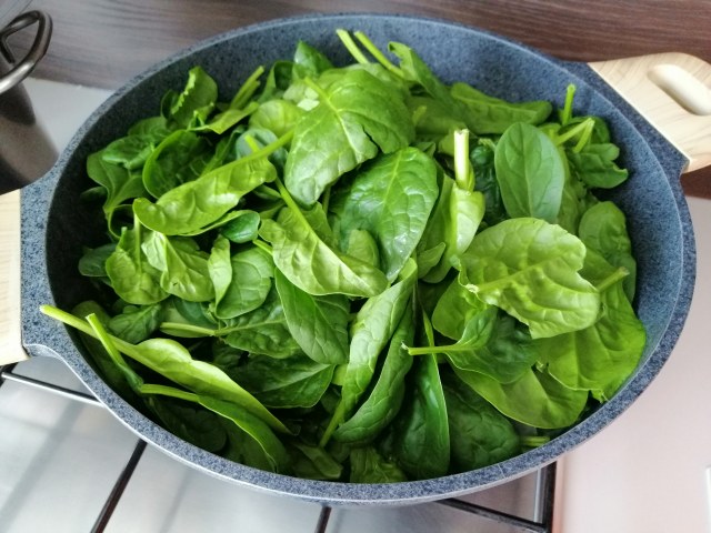 Risotto con spinaci e gorgonzola