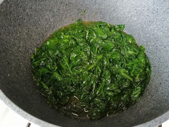 Risotto con spinaci e gorgonzola