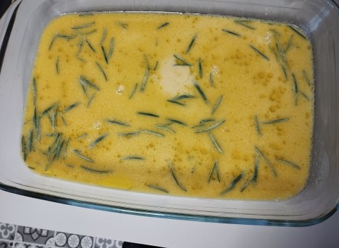 Torre di farinata di ceci con sardine e pate di olive taggiasche