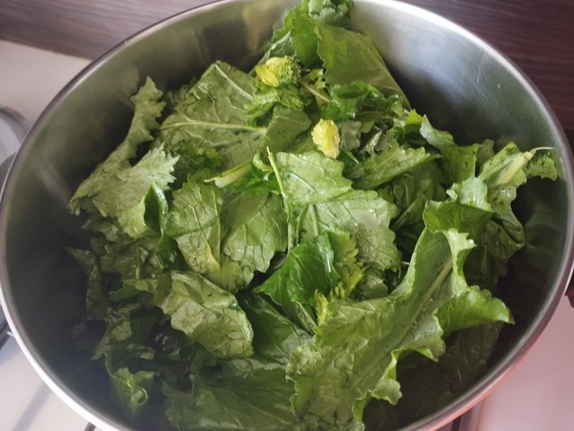Fusilli con pesto di cime di rapa nocciole e provolone di bufala