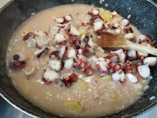 Risotto con polpo e patate