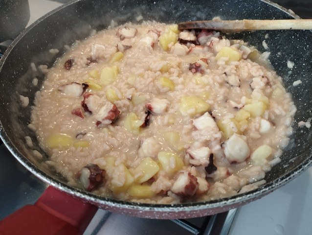 Risotto con polpo e patate
