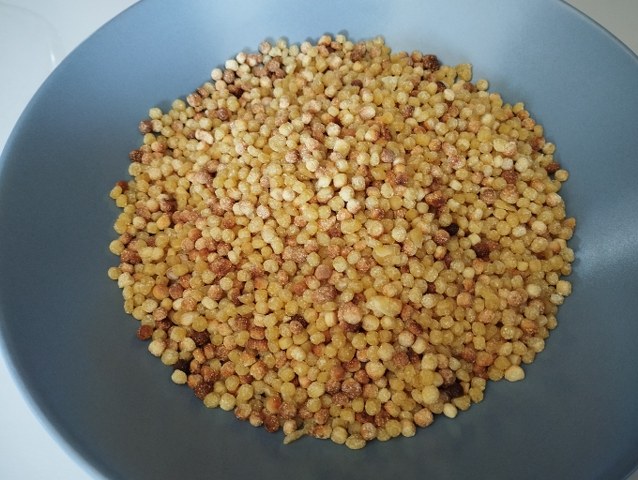 Fregola con asparagi e mazzancolle